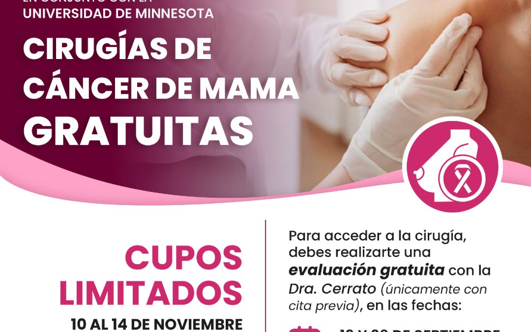 Cirugías Gratuitas de Cáncer de Mama